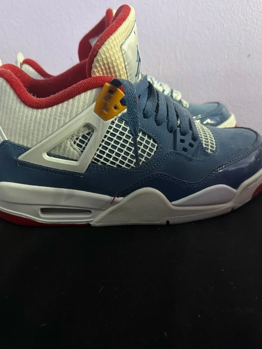 Jordan Kids Blue, White & Red Retro Sneakers